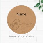 Dolphin Nameplate MDF Design 1