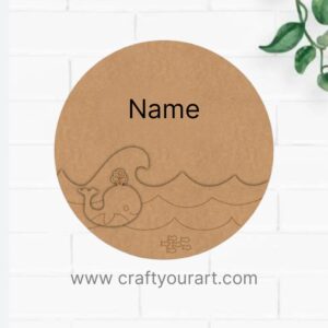 Dolphin Nameplate MDF Design 1