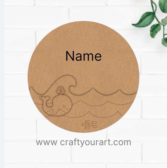 Dolphin Nameplate MDF Design 1