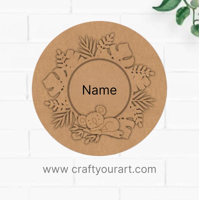 Koala Nameplate MDF Design 1