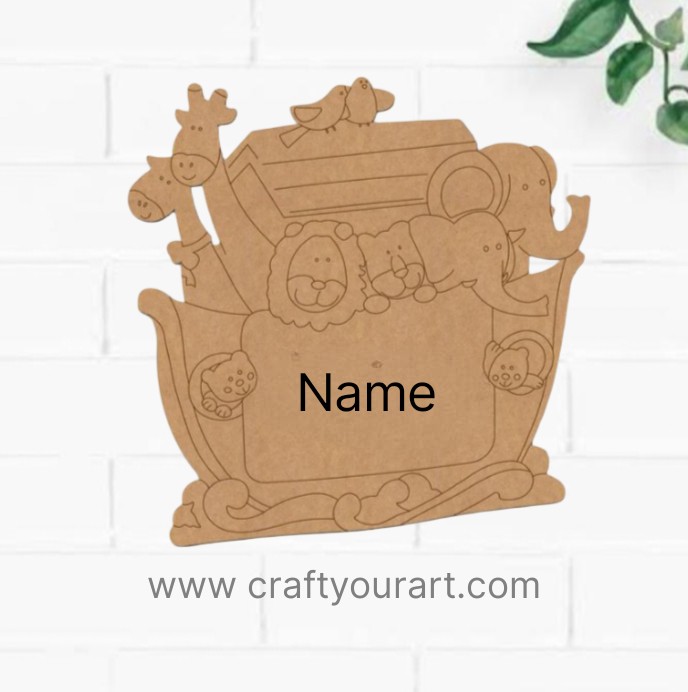 Animals Nameplate MDF Design 6