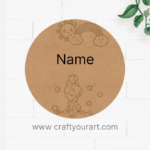 Rainbow Girl Nameplate MDF Design 1