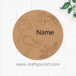 Flamingo Nameplate MDF Design 1