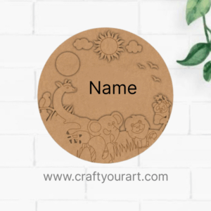 Animals Nameplate MDF Design 2