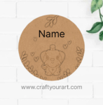 Dog Nameplate MDF Design 1