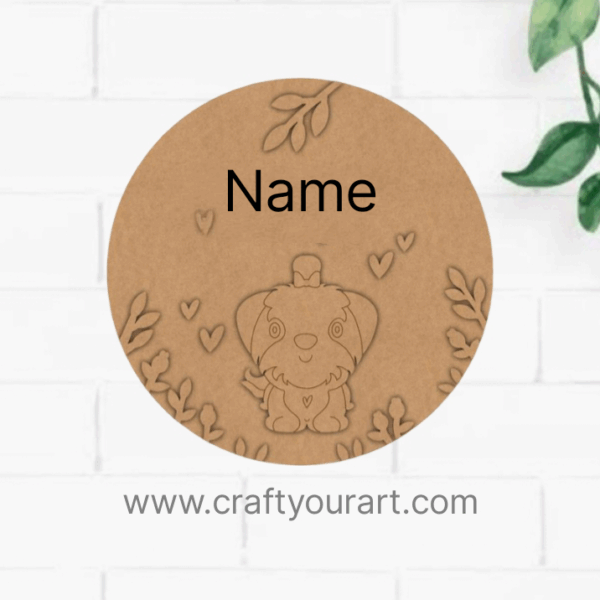 Dog Nameplate MDF Design 1