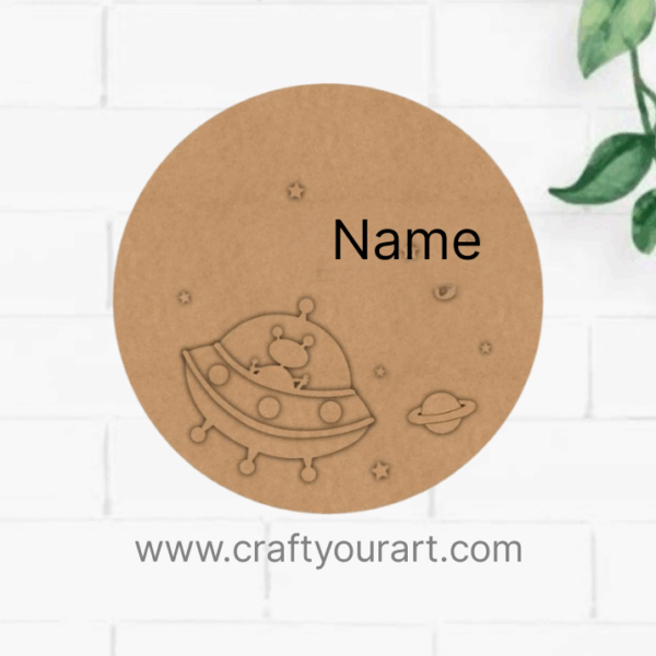Space Nameplate MDF Design 1
