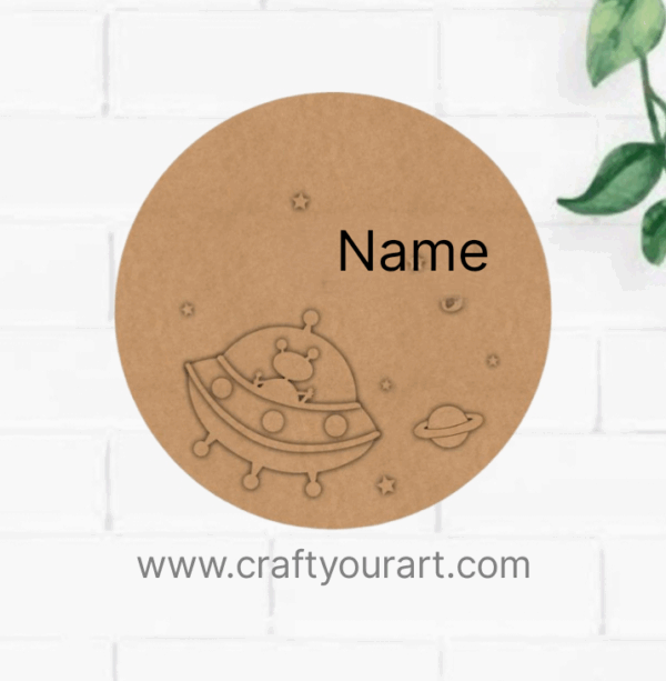 Space Nameplate MDF Design 1