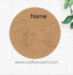 Rainbow Unicorn Nameplate MDF Design 1