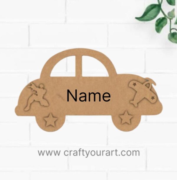 Car Nameplate MDF Design 1