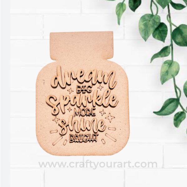Mason Jar 2 layer with Quote Pre Marked Design 2