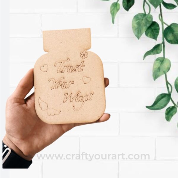 Mason Jar 2 layer with Quote Pre Marked Design 5