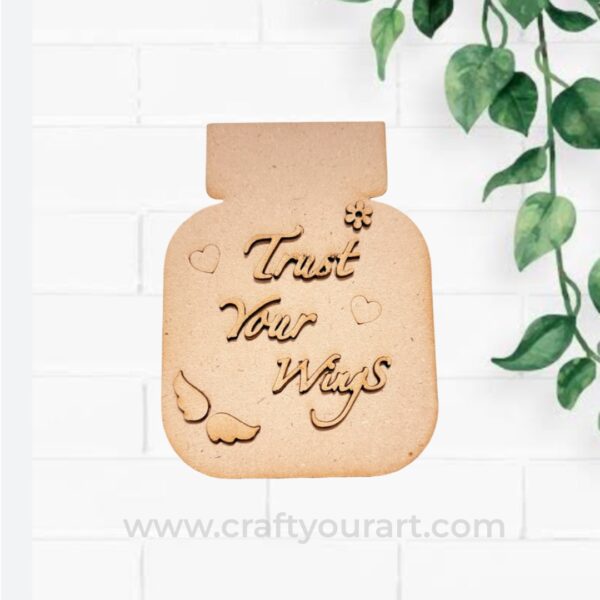 Mason Jar 2 layer with Quote Pre Marked Design 5
