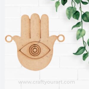 Hamsa Hand Rakhi Pre Marked MDF Design 1