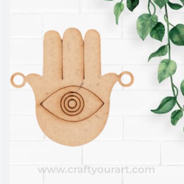Hamsa Hand Rakhi Pre Marked MDF Design 1