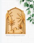 Pichwai Cow Jharokha Frame Pre Marked MDF Design 1