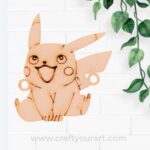 Pikachu Rakhi Pre Marked MDF Design 1