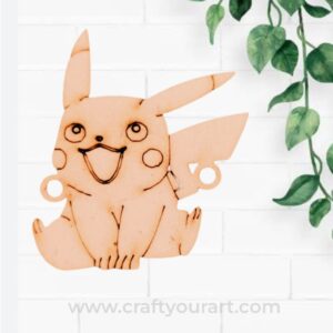 Pikachu Rakhi Pre Marked MDF Design 1