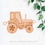 Tractor Rakhi Pre Marked MDF Design 1