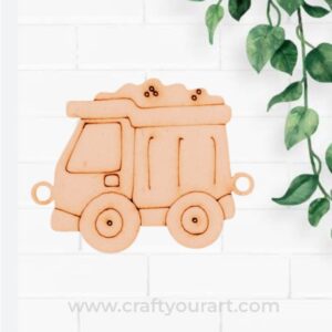 Dumper Truck Rakhi Pre Marked MDF Design 1