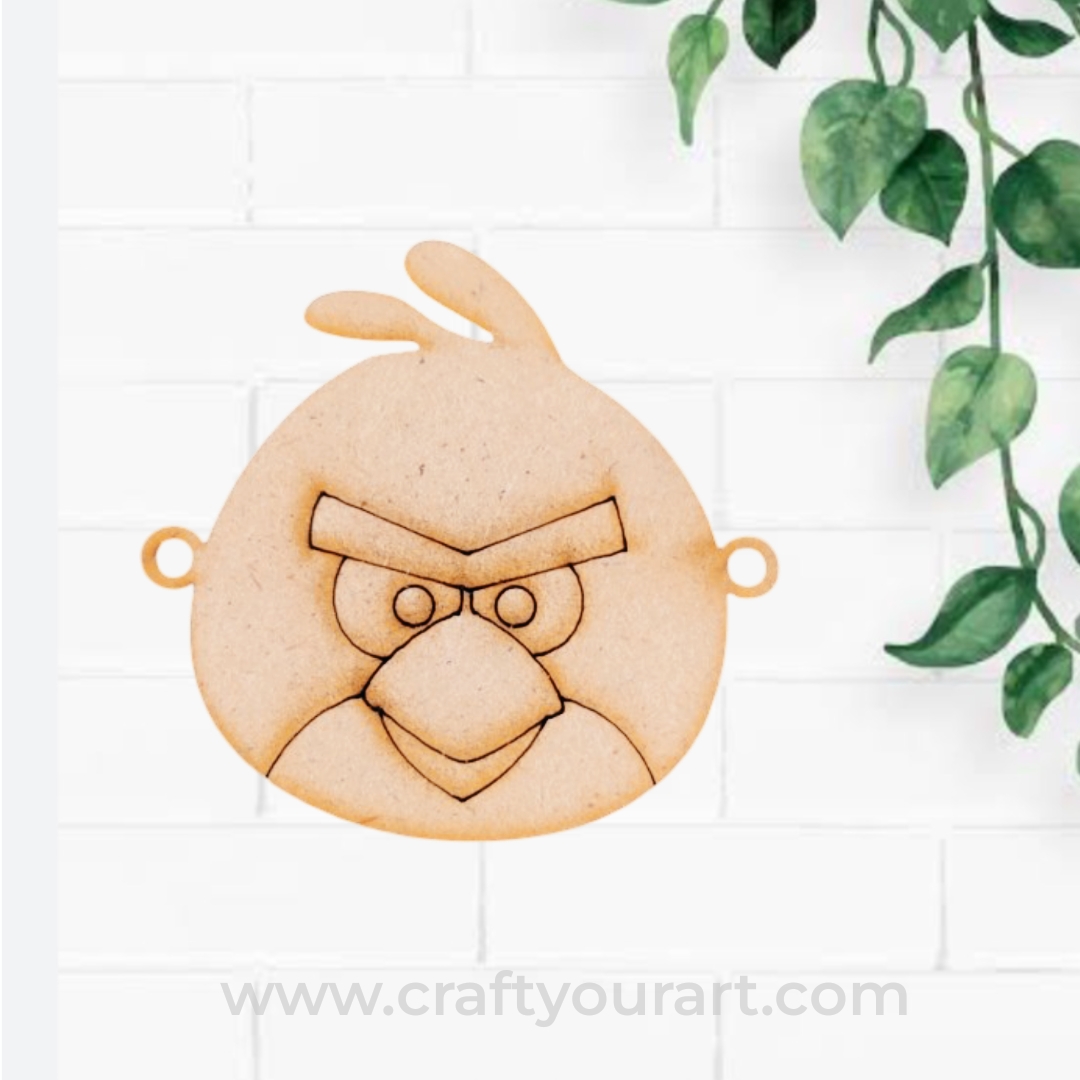 Angry Bird Rakhi Pre Marked MDF Design 1