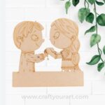 Brother and Sister Pre Marked MDF Mini Nameboard Design 1