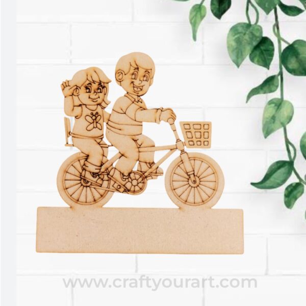 Brother and Sister Pre Marked MDF Mini Nameboard Design 9