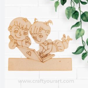 Brother and Sister Pre Marked MDF Mini Nameboard Design 12