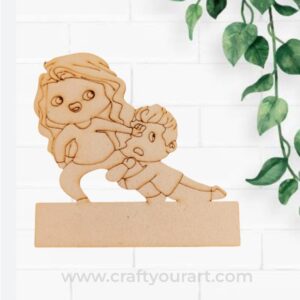 Brother and Sister Pre Marked MDF Mini Nameboard Design 13