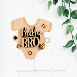 Baby Bro Kids 2 Layer MDF Rakhi Design 1