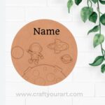 Space Nameplate MDF Design 2