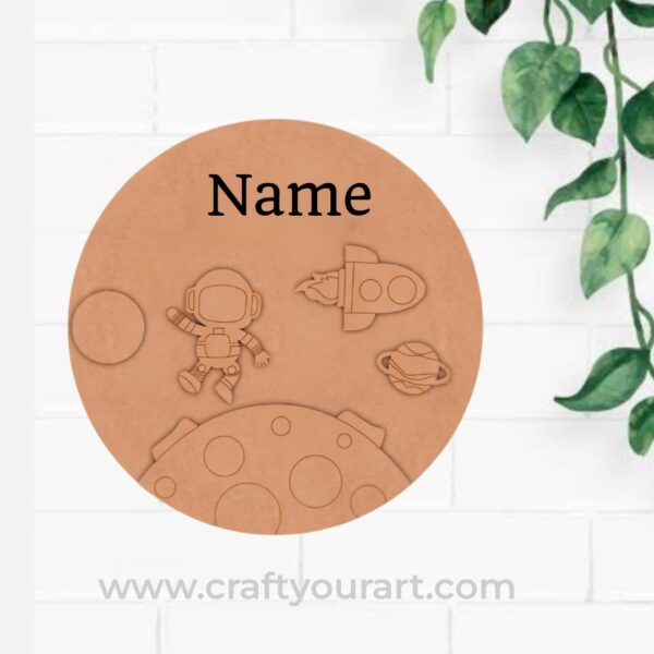 Space Nameplate MDF Design 2