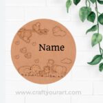 Animals Nameplate MDF Design 5