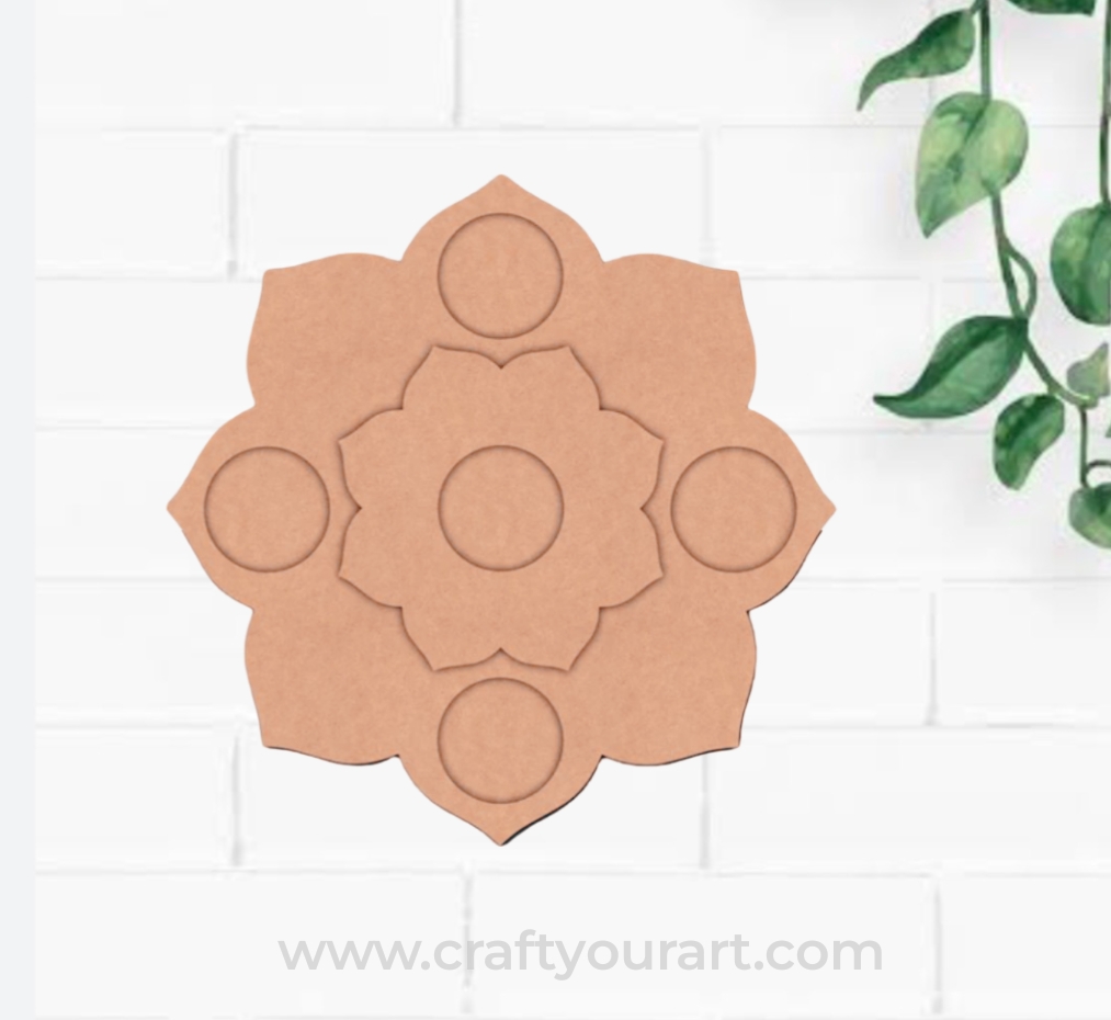 Diya Tealight Holder MDF Design 41