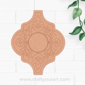 Floral Diya Tealight Holder Pre Marked MDF Design 2