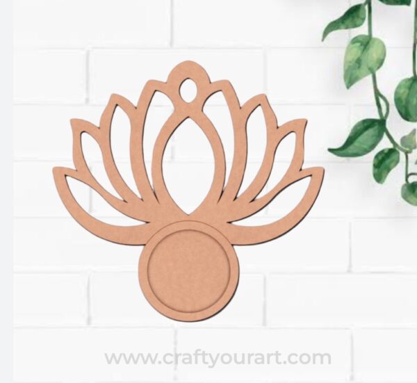 Lotus Diya Tealight Holder MDF Design 1