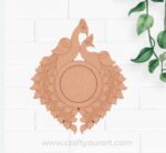Peacock Diya Tealight Holder Pre Marked MDF Design 3
