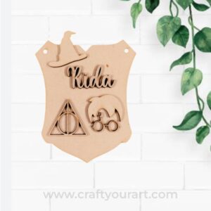 Harry Potter Kids Mini Nameplate MDF Design 1
