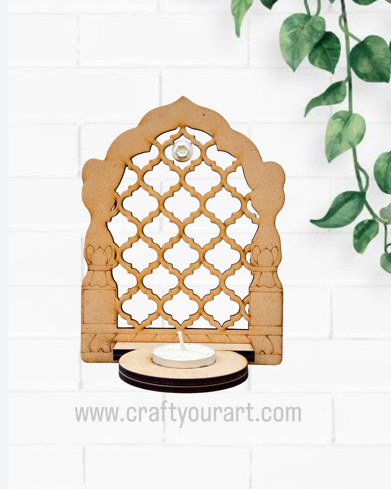 Designer Jharokha Tealight MDF Design 1