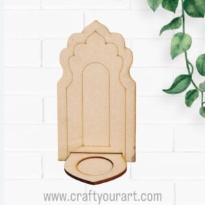 Designer Jharokha Tealight Pre Marked MDF Design 1