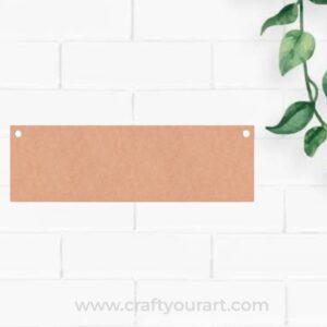 Rectangle Plank Cutout With Holes MDF Design 1