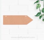 Arrow Plank Cutout With Holes MDF Design 1
