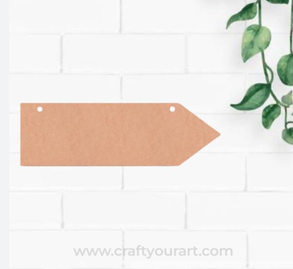 Arrow Plank Cutout With Holes MDF Design 1