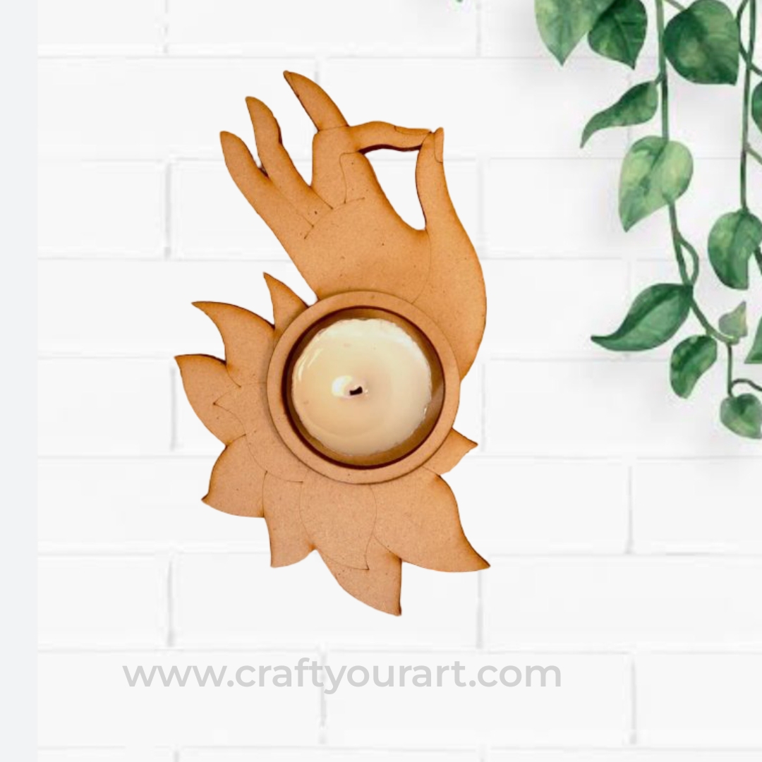 Hast Mudra Tealight Candle Holder