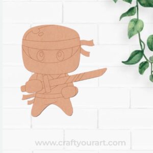 Cute Ninja Pre Marked MDF Design 2