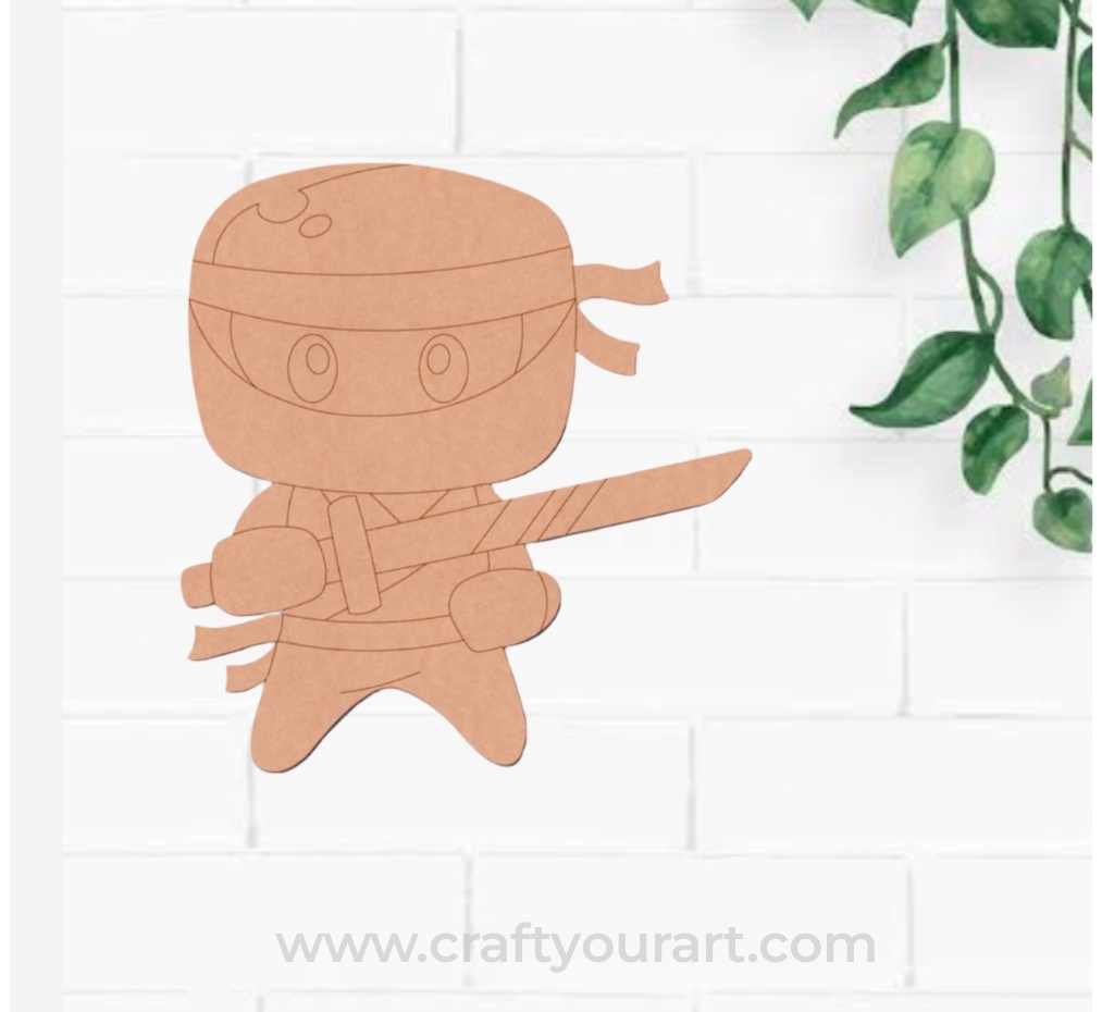 Cute Ninja Pre Marked MDF Design 2