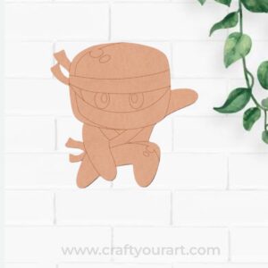Cute Ninja Pre Marked MDF Design 1