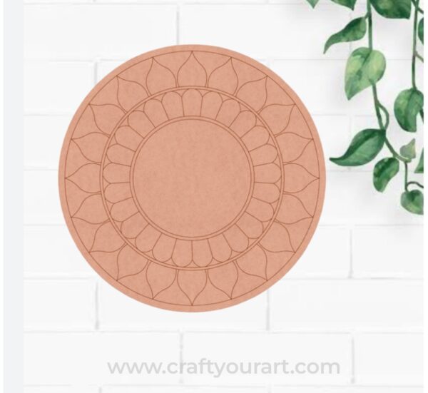 Mandala Pre Marked Round MDF Design 23