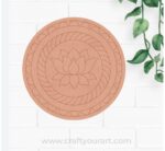 Lotus Pre Marked Round MDF Design 2