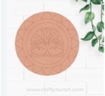 Peacock Mandala Pre Marked Round MDF Design 1